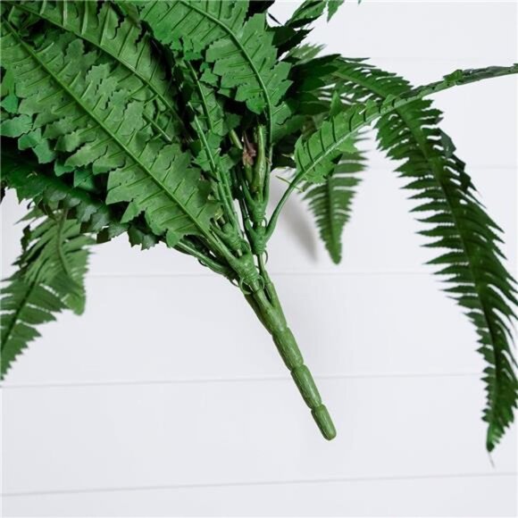 48-in Artificial Boston Fern, Set of 2, Large Hanging Fake Plant Wall Decor - Picture 3 of 5